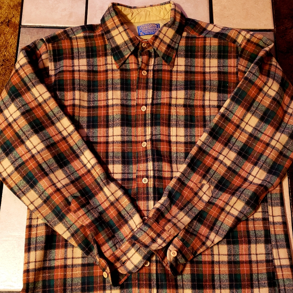 Mens Pendleton 100% wool flannel jacket
